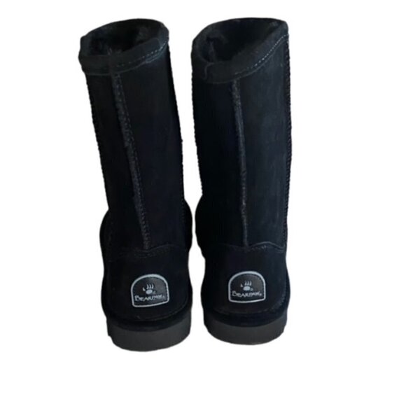 Bearpaw Elle Short Black Suede Boot 5 - Picture 3 of 5